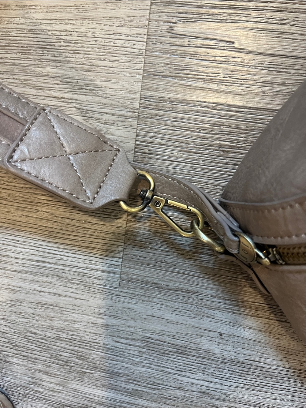 Joy Susan Taupe Crossbody Belt Bag - Picture 3 of 5